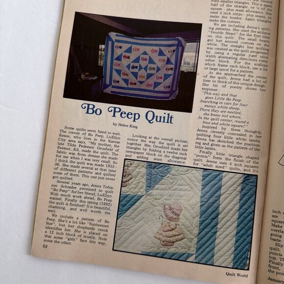 Vtg Quilt World Magazine February 1984 Fritzie Dawn Dusk Mariner's Compass *READ - Picture 6 of 8
